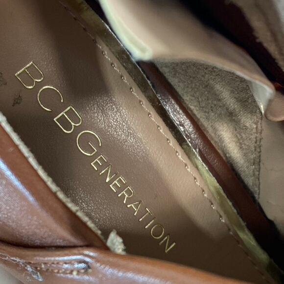 BCBGENERATION Women's Brown Faux Leather Hadix Pointed-Toe Stiletto Booties SZ 9 - Picture 8 of 9